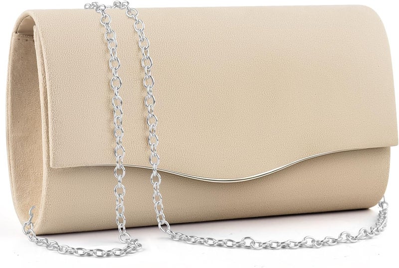 TINDTOP Clutch Purses for Women, Formal Evening Bags Suede Shoulder Envelope Party Handbags Wedding Cocktail Prom Clutches - Image 1
